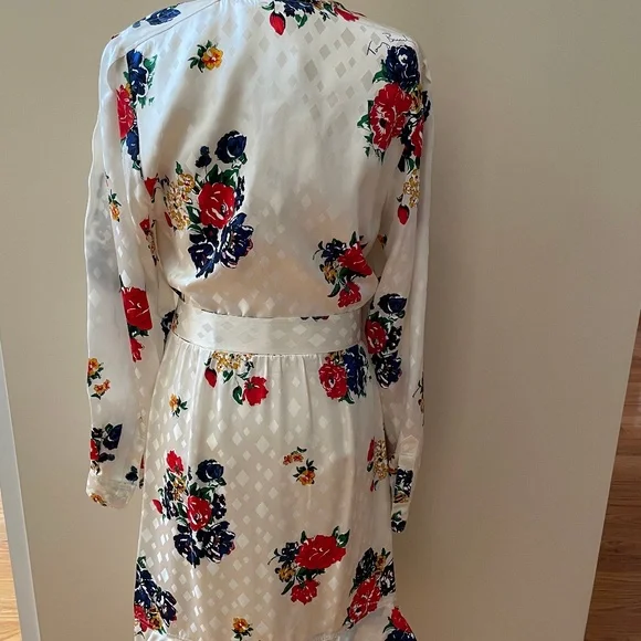 Tea Rose Ruffle Silk Belted Wrap Dress from TORY BURCH - Picture 13 of 16